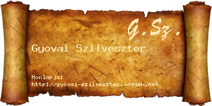 Gyovai Szilveszter névjegykártya